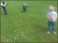 child playing in park